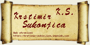 Krstimir Sukonjica vizit kartica